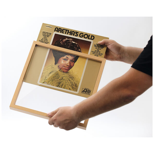 Dynavox - Cadre pour pochettes de disques vinyles, décor bois MDF – Image 3