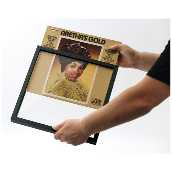 Dynavox - Cadre pour pochettes de disques vinyles, décor bois MDF – Image 2