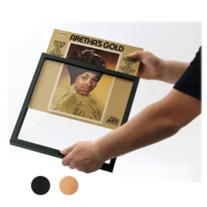 Dynavox - Cadre pour pochettes de disques vinyles, décor bois MDF