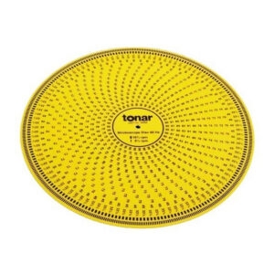 Tonar 12 inch Yellow Acrylic Stroboscope Disc for all speeds