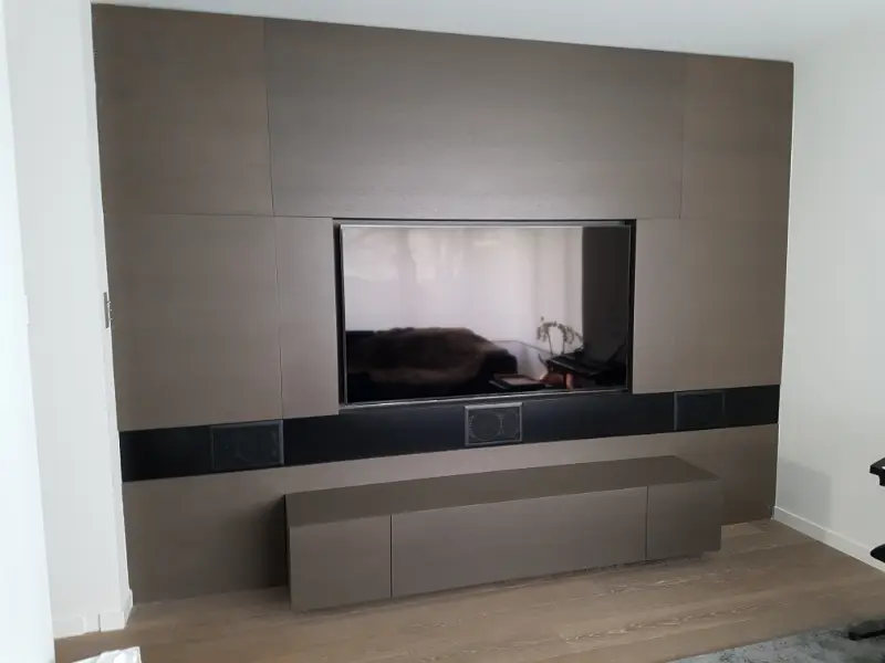 Installation Home-Cinéma intégrée réalisée par Studio 23