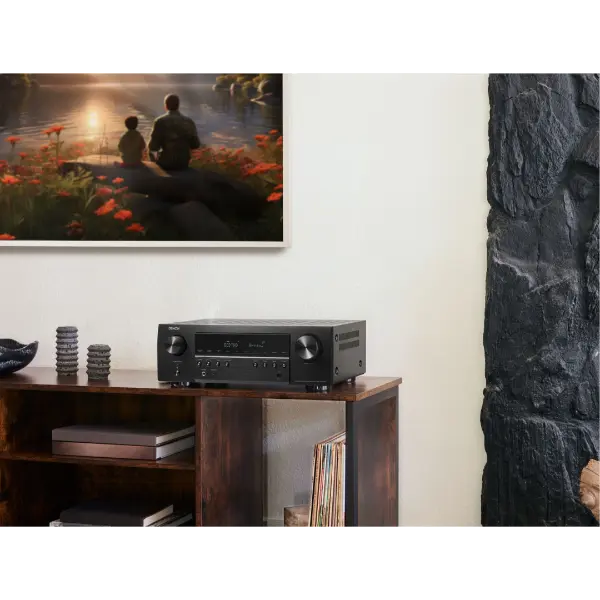 Denon AVC-S670H Ampli/Tuner 5.2 vue en condition réel sur meuble