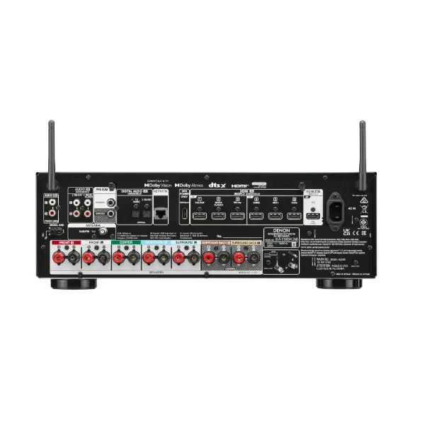 Denon AVR-X1800H DAB Amplificateur tunner 7.2 8K vue des connectiques arrière