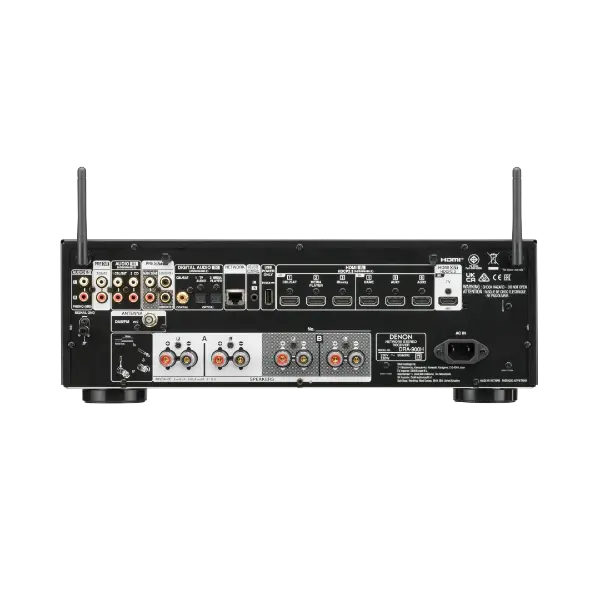 DRA-900H Ampli-tuner AV 100W 4K à 2.2 canaux Powered by HEOS™ vue des connectiques arrière
