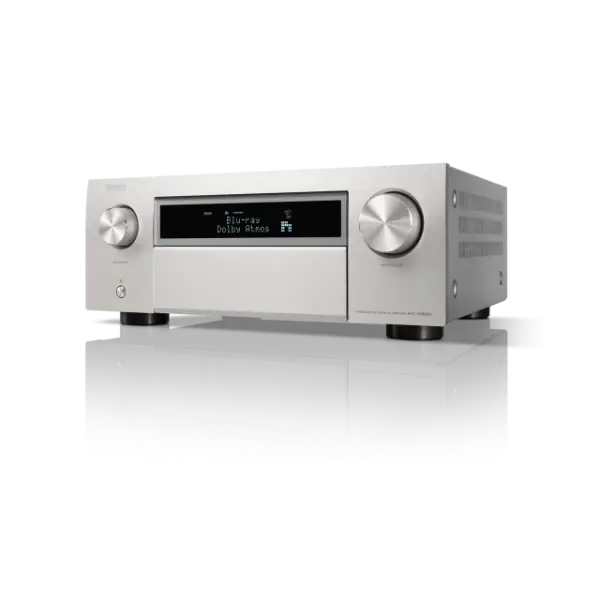 AVC-X6800H Ampli-tuner AV 140W 8K à 11.4 canaux Powered by HEOS Argent vue de profile