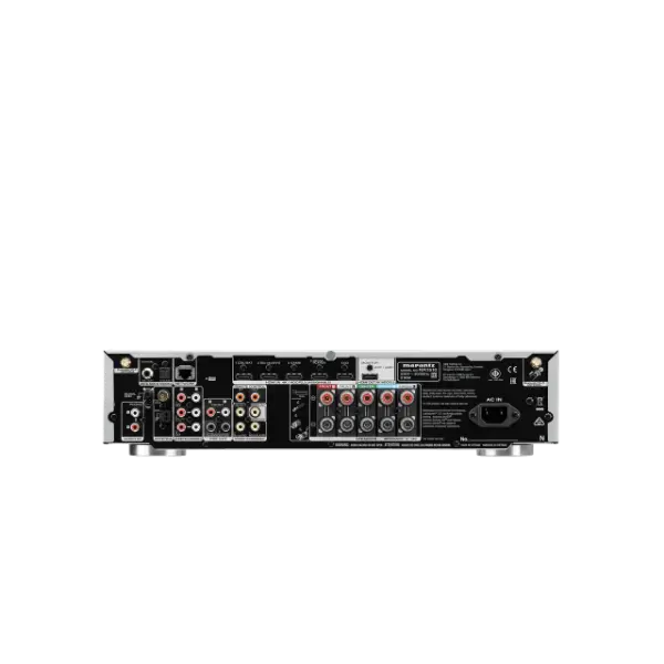 Marantz NR1510 Ampli-tuner AV compact 5.2 canaux Powered by HEOS™ avec 50 W, 4K et 6 entrées HDMI Noir vue des connectiques arrière
