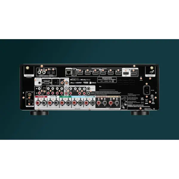 CINEMA 60DAB SERIE 2 Amplificateur audio-vidéo 7.2 canaux avec Dolby Atmos et technologie HEOS™ intégrée Vue des connectiques