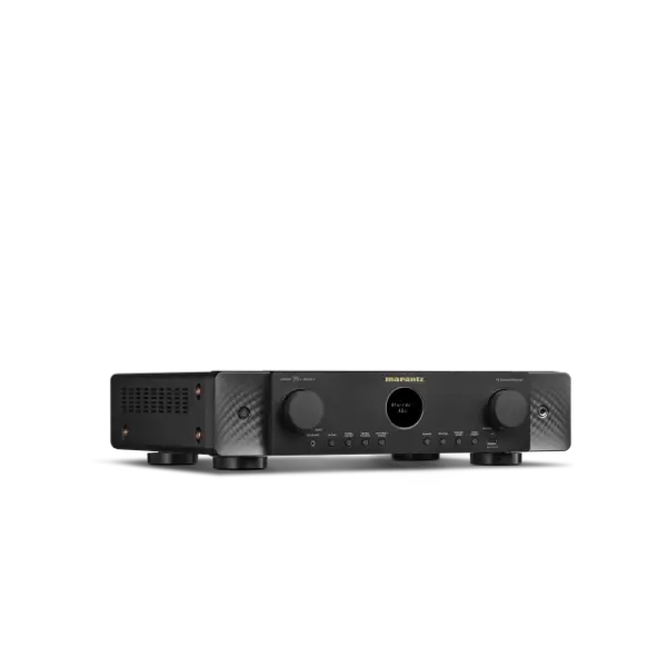 Marantz CINEMA 70s SERIE 2 Amplificateur audio-vidéo slim 7.2 canaux avec prise en charge de Dolby Atmos et technologie HEOS™ intégrée Noir vue de profile gauche