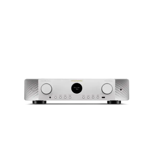 Marantz CINEMA 70s SERIE 2 Amplificateur audio-vidéo slim 7.2 canaux avec prise en charge de Dolby Atmos et technologie HEOS™ intégrée Argent vue de face