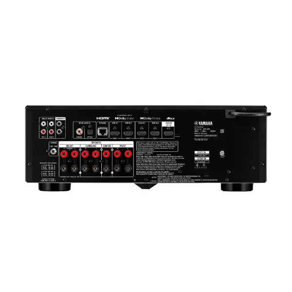 Yamaha RX500A vue des connectiques arrière, Amplificateur home cinéma 7.2