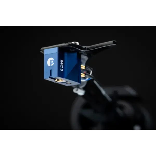 Cellule Pro-ject MC 3 vue sur bras de lecture