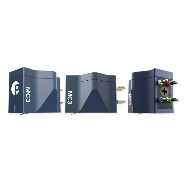 Cellule Pro-ject MC 3 de profile, côté et arrière