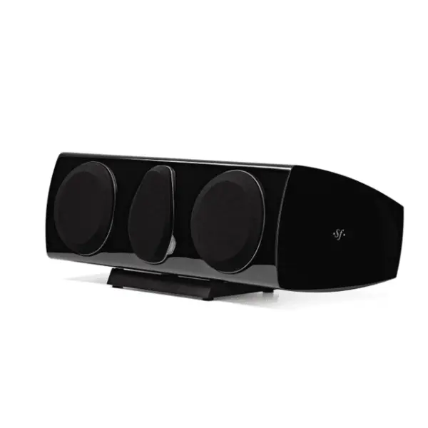 Sonus Faber Sonetto Center Noir, enceinte centrale de la gamme Sonetto avec cache