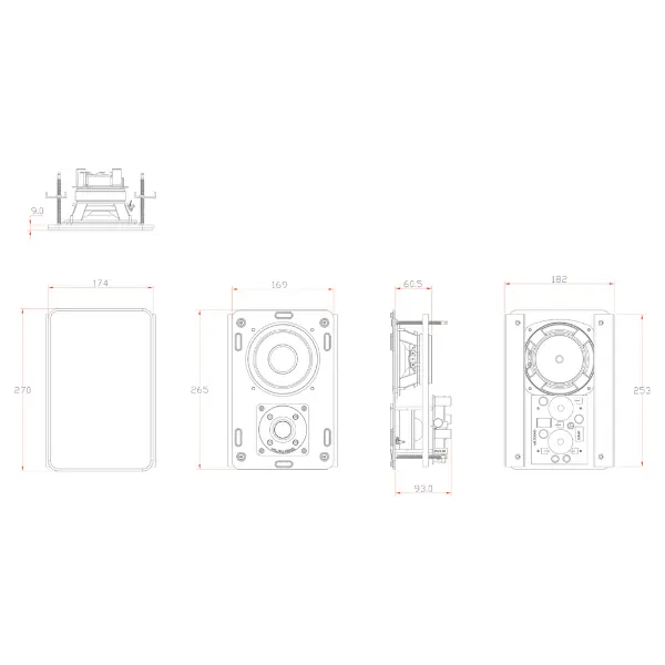 M&K Sound IW 85 dimensions