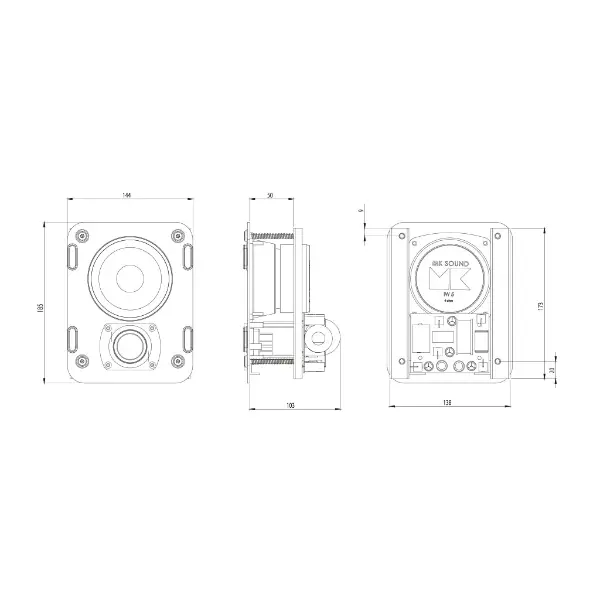 M&K Sound IW 5 Dimensions