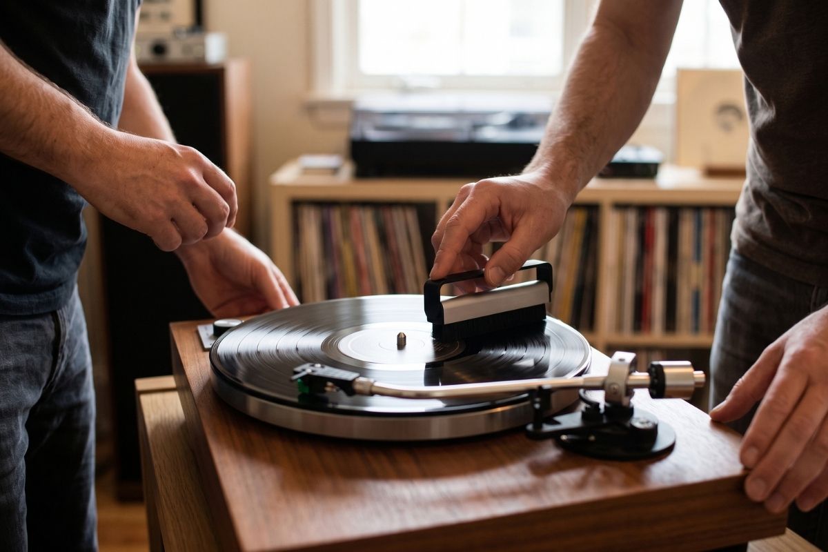 La brosse carbone pour platine vinyle
