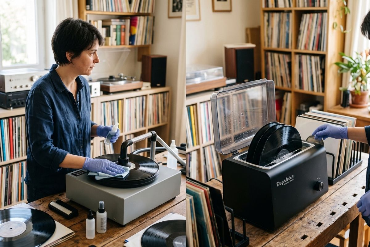 Nettoyage des vinyles par ultrasons ou par aspiration
