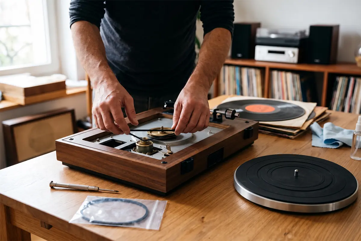 Courroie de platine vinyle : comment l'identifier et la remplacer ?