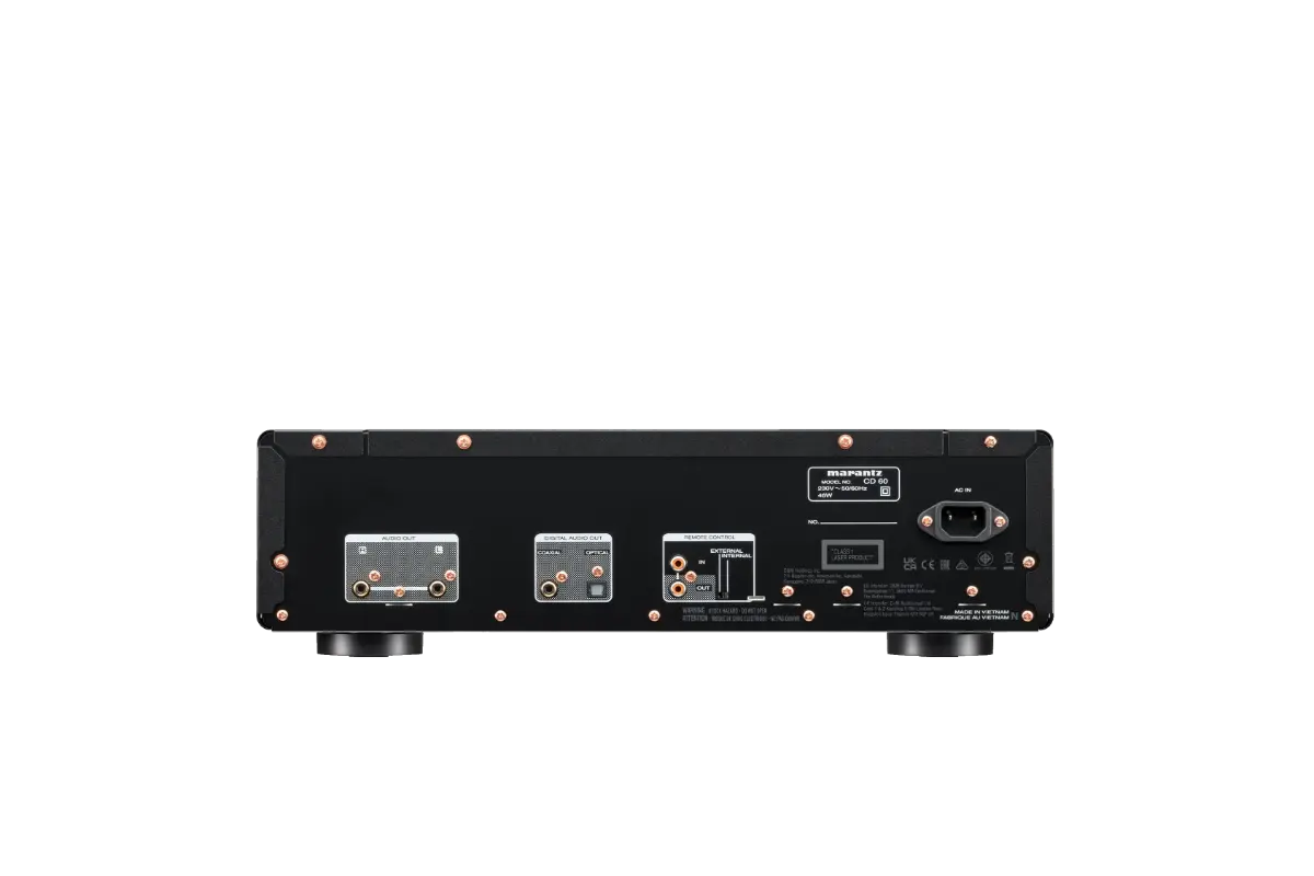 Marantz CD 60 lecteur CD Noir vue des connectiques arrière